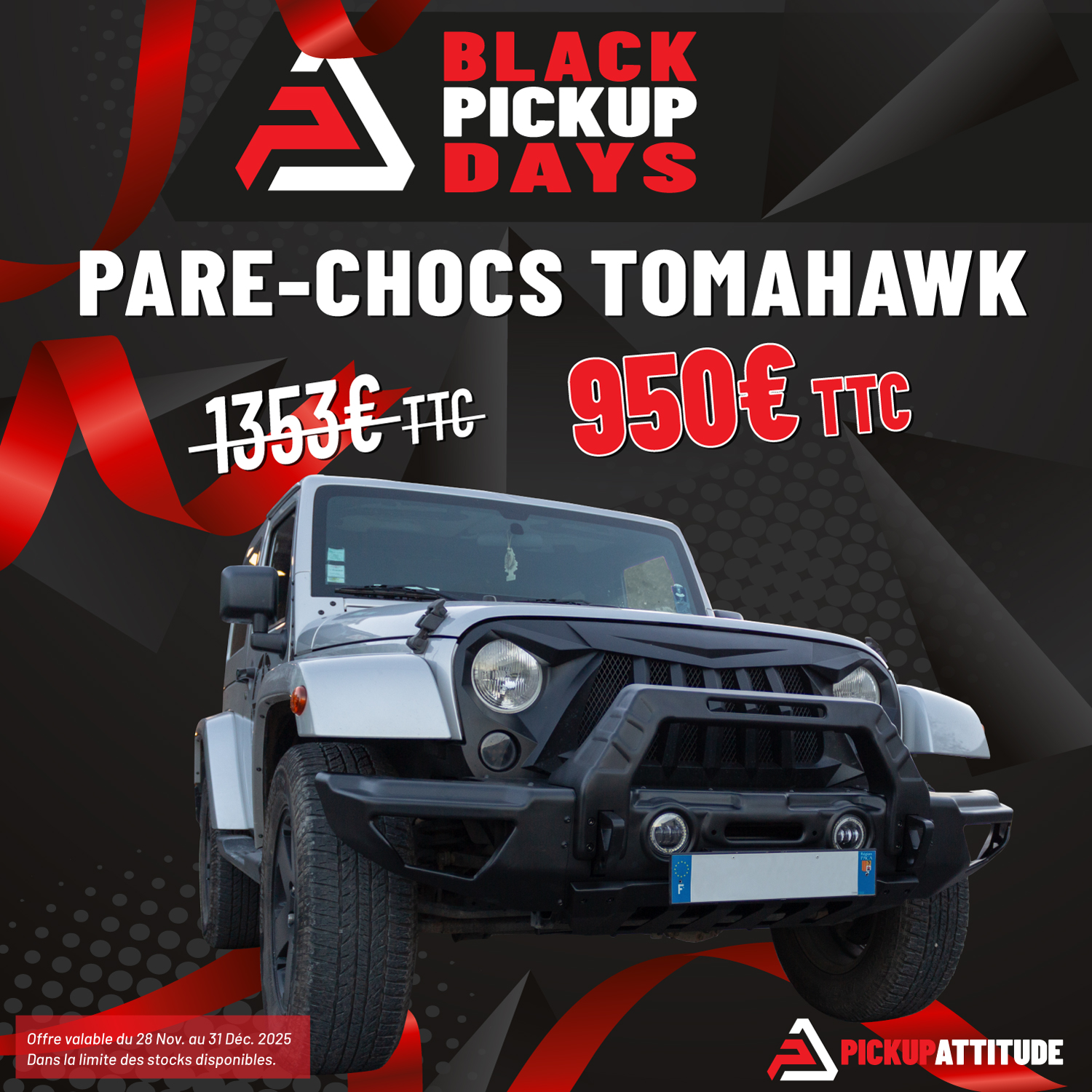 promo pare choc avant Tomahawk Wrangler JK (JP-JL010JK)