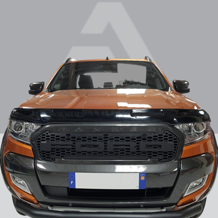 Pickup Attitude Deflecteur De Capot Ford Pre 2023, Ranger Orange. Deflecteur De Capot Ford Pre 2023, Ranger Orange.