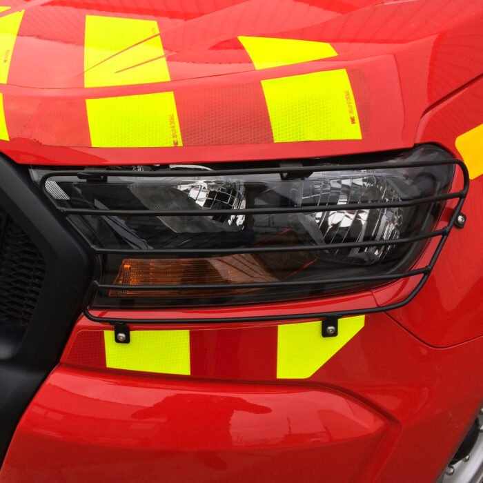 Pickup Attitude Grilles De Protection Avant Ford Ranger Véhicule Rouge. Grilles De Protection Avant Ford Ranger Véhicule Rouge.