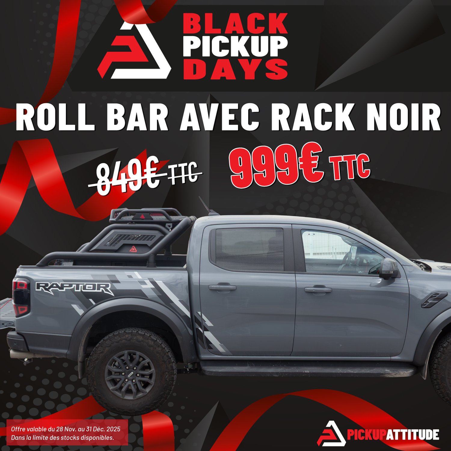 promo black friday roll bar avec rack (F6-RLR2)