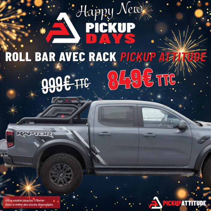 promo black friday roll bar avec rack (F6-RLR2) happy new pickup days