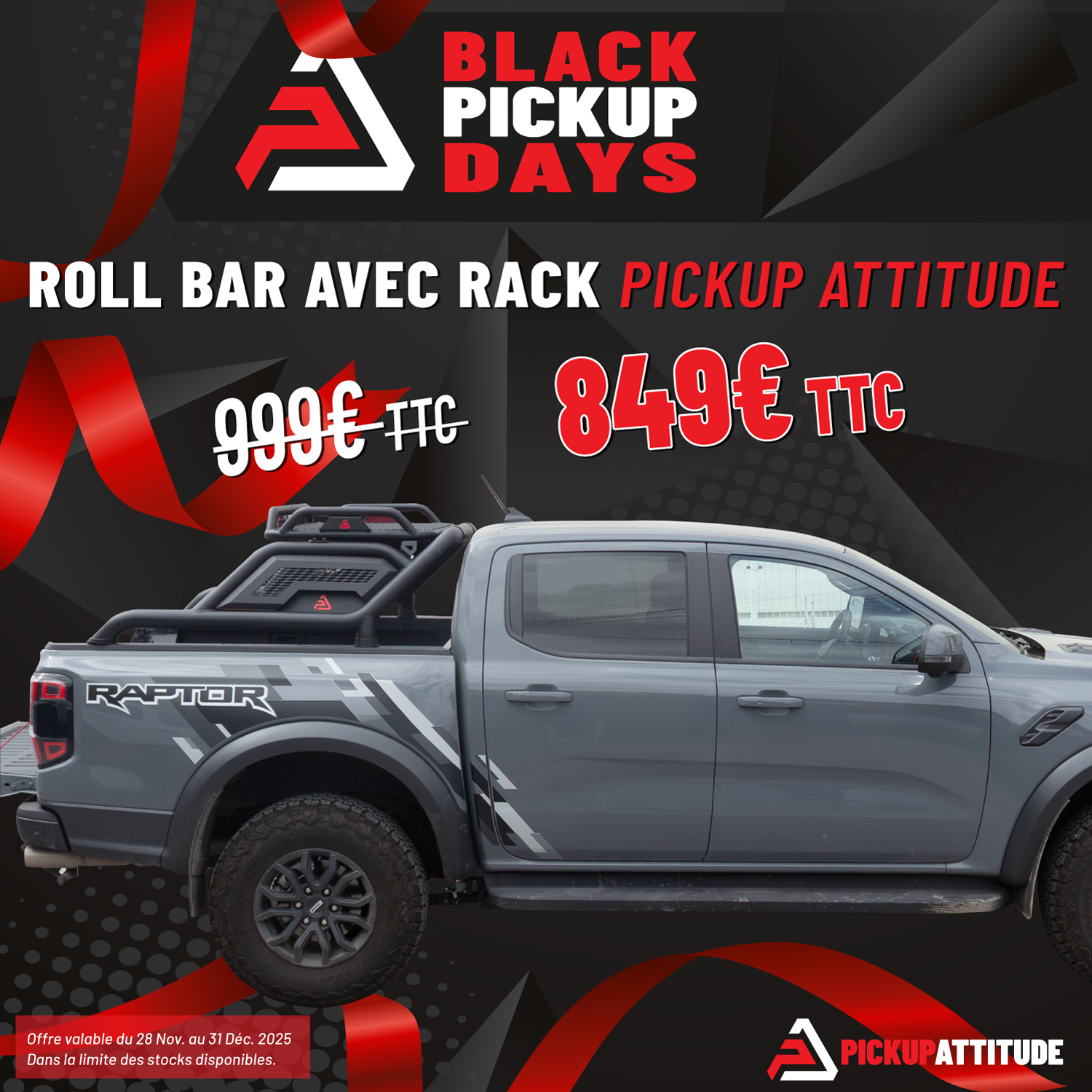 promo black friday roll bar avec rack (F6-RLR2)