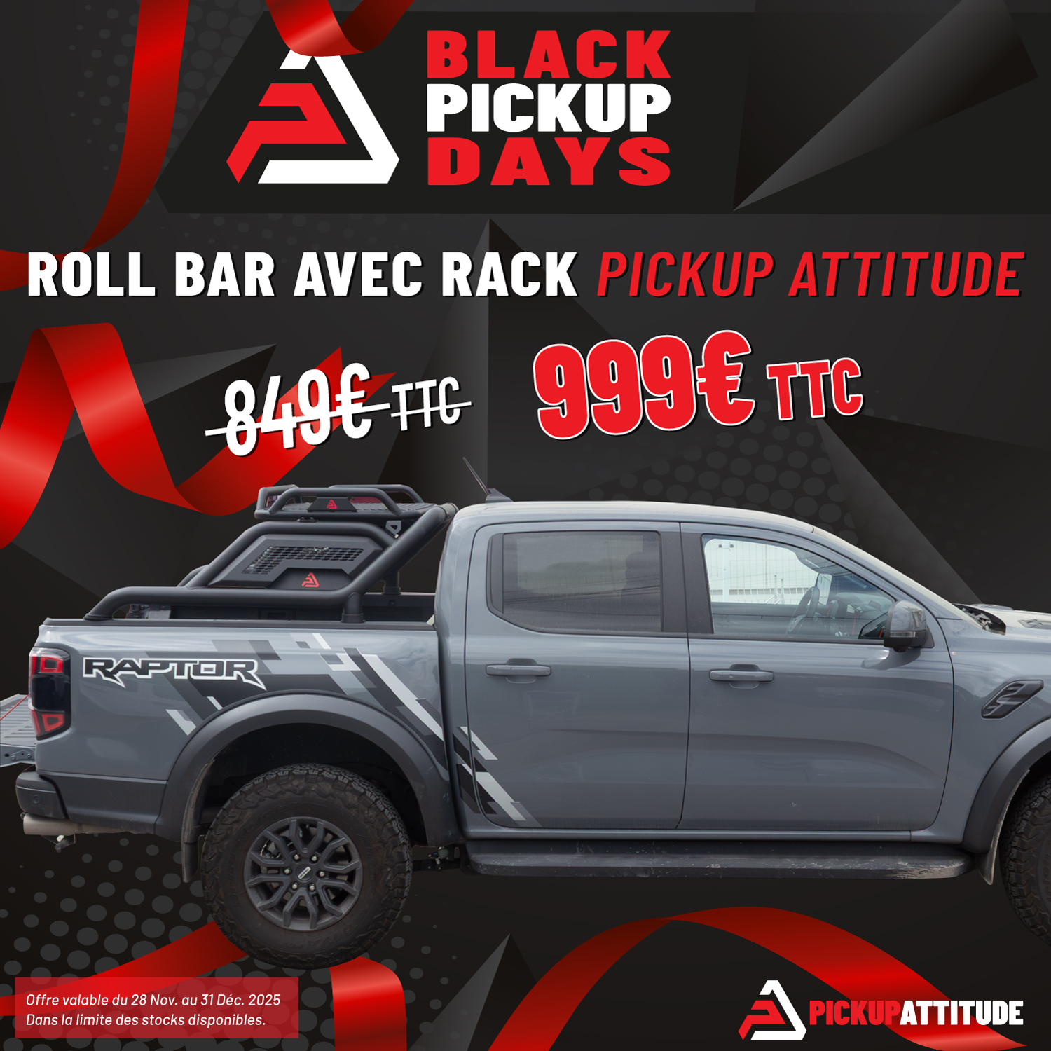 promo black friday roll bar avec rack (F6-RLR2)